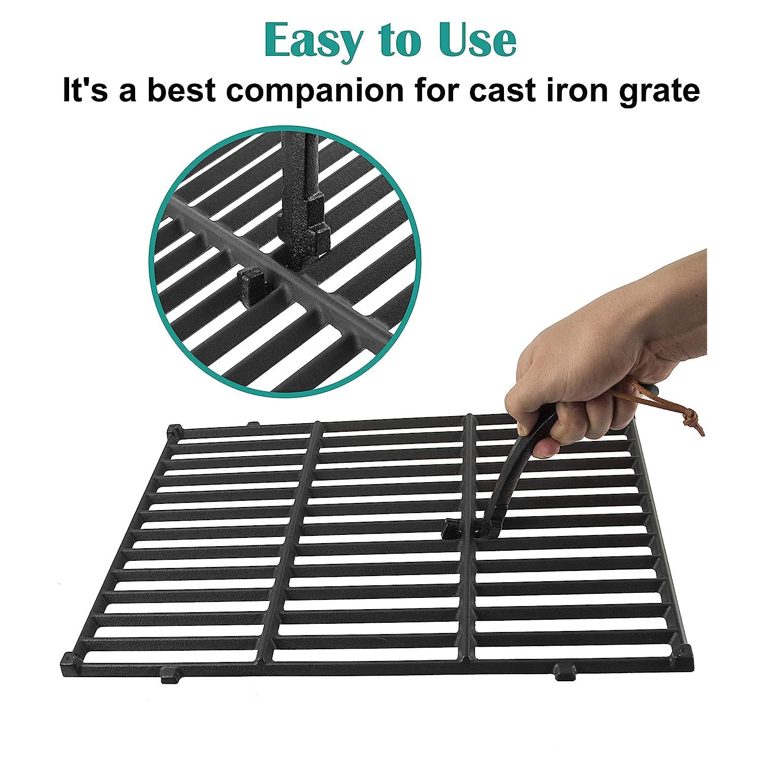 Cast Iron Grill Grate Lifter, Cooking Grid Lifter Gripper For Big Green