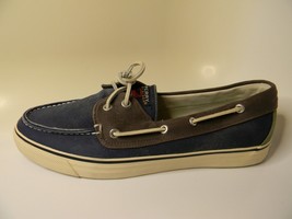 Mens Sperry Top-Sider Blue Green Gray Marine Canvas Boat Shoes Size 13M - $36.99