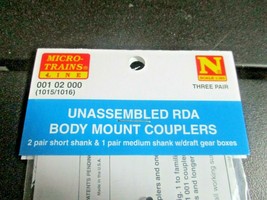 Micro-Trains Stock # 00102000 (1015/1016) Universal Body Mount Couplers  N-Scale image 2