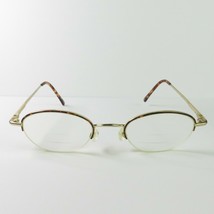 Vintage Nino Balli Gold half rim Oval glasses eyeglasses frame concepts ... - $51.30