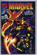 1993 Marvel Annual Report ORIGINAL Vintage Iron Man Human Torch Wolverine image 1