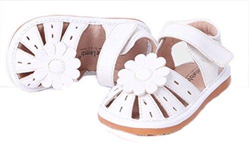 Girls Close Toe Flower Princess Casual Outdoor Sandal(Toddler/Little Kids) White