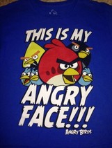 Angry Birds Girls/Boys T-Shirt Size M10-12 Blue/Crew Neck/100% Cotton MultiColor - $11.88