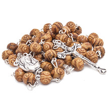 Olive wood Handmade Rosary beads Prayer Knot with Holy Soil from Jerusal... - $11.64