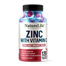 Nature Life Nutrition Zinc Supplement 120 Tablets For Men & Women - $22.68