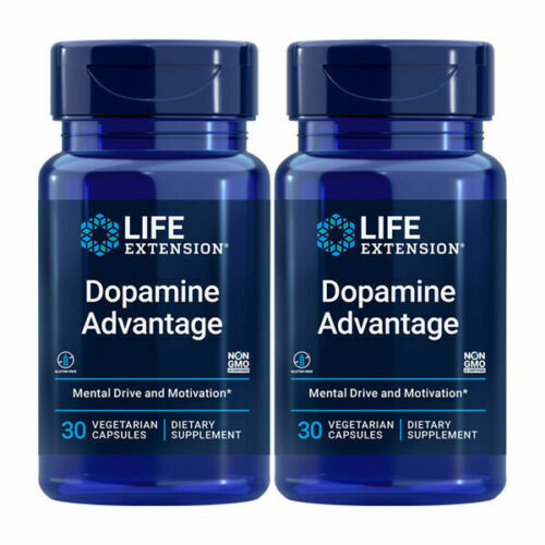 Life Extension Dopamine Advantage with Vitamin B12 - 2 Bottles. Get it FAST