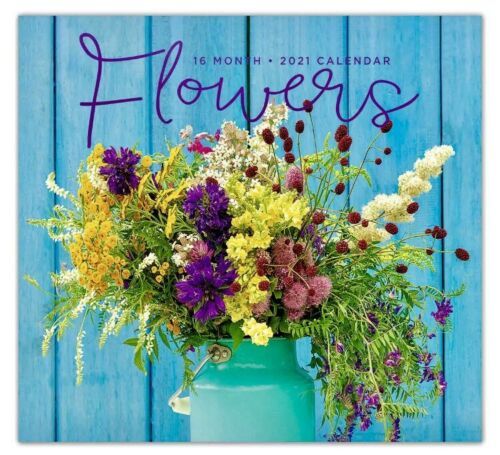 Primary image for Flowers, 16 Month-2021 Wall Calendar, 11”X 12, USA Seller!!!