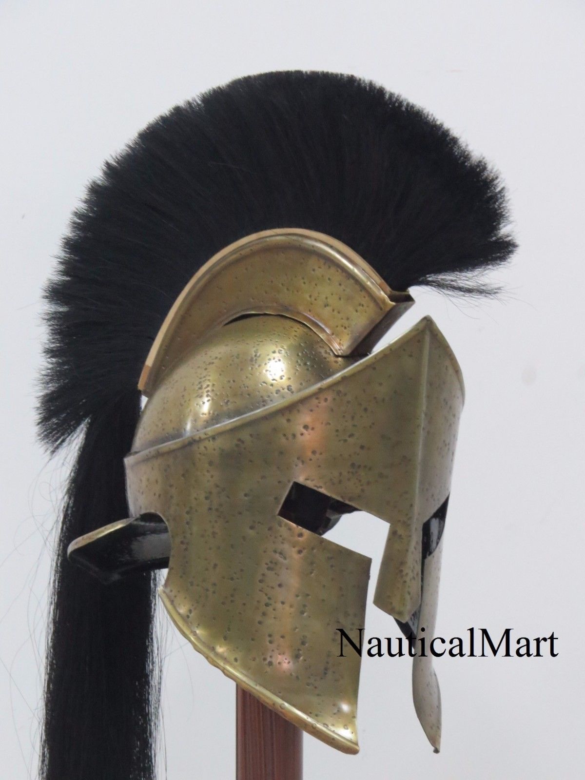 300 greek spartan armour helmet black crest - custom size - Medieval ...