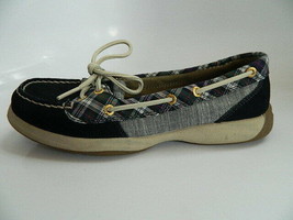 Womens Sperry Top-Sider Laguna Navy Plaid Shoes Size 6.5M w\Orignal box - $36.99