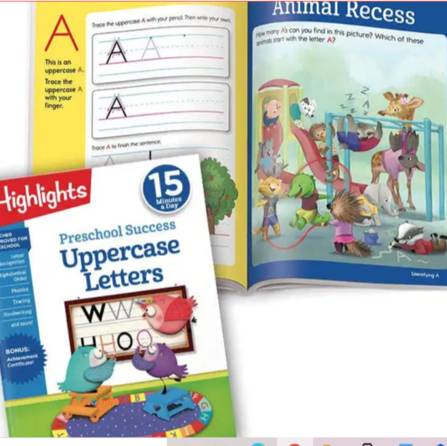 Highlights Preschool Educational Box with Uppercase Letters & Numbers