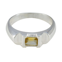 Citrin Sterling Silber Ring Handgemachter Schmuck für Hochzeitsgeschenk US - $15.19