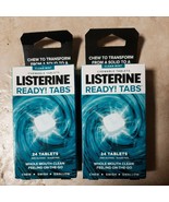 SET OF 2-Listerine Ready! Tabs Chewable Tablets Clean Mint Flavor 24 Ct NIB - $13.99