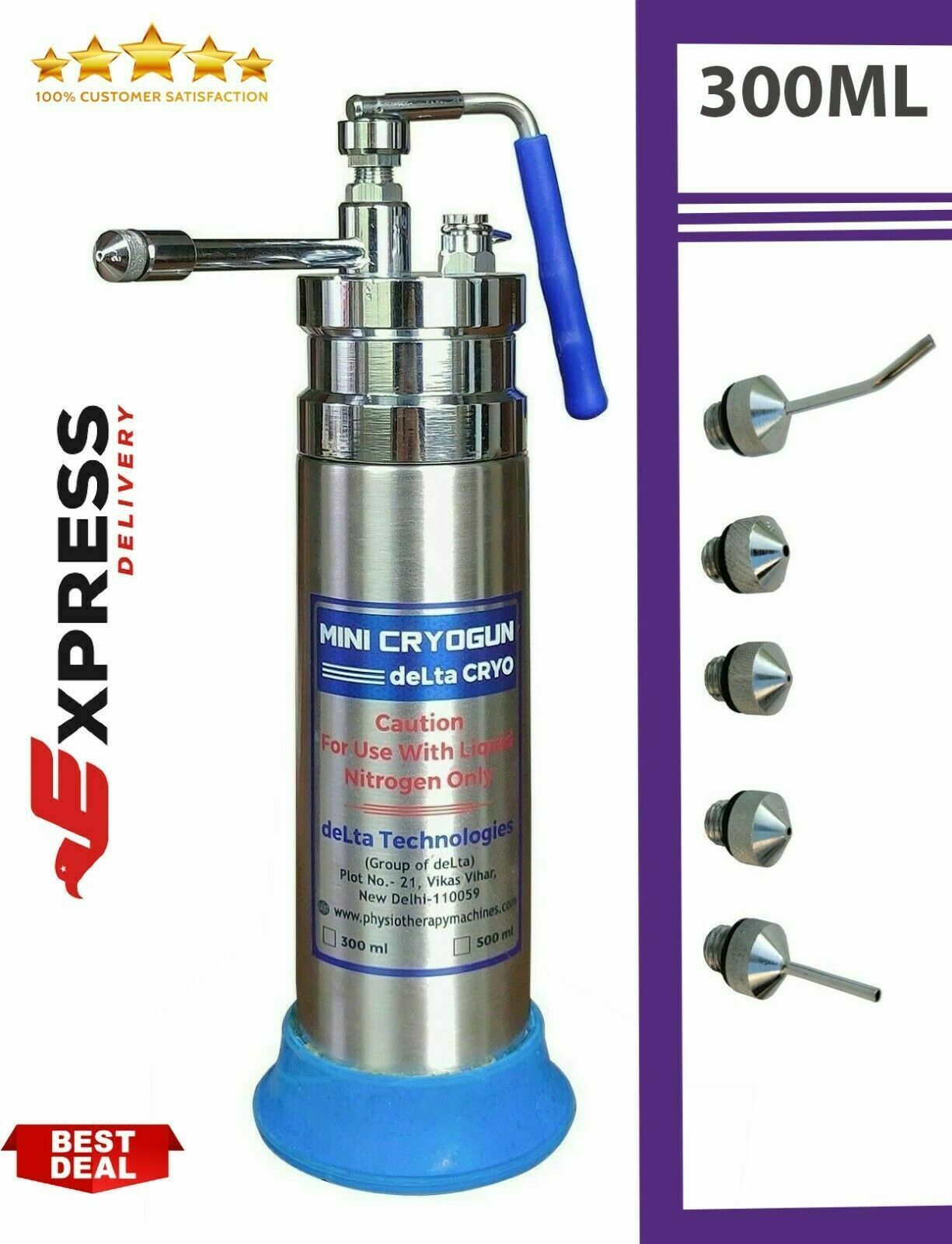 Cryo can Liquid Nitrogen Empty Cryo Can Metal Body with FREE Extra