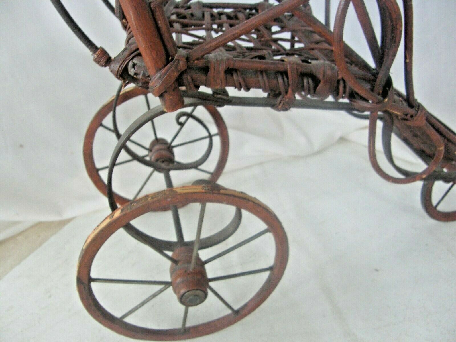 antique doll stroller metal