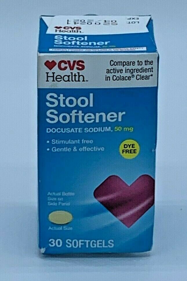 CVS Stool Softener, Docusate Sodium 50 mg,Stimulant Free,30 softgels