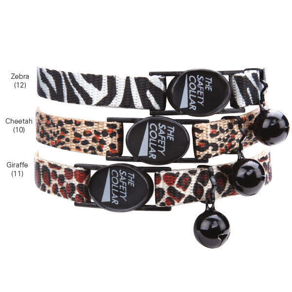 Primary image for Meow Town Collection Animal Print Cat Collars Giraffe Cheetah Zebra Collar bell