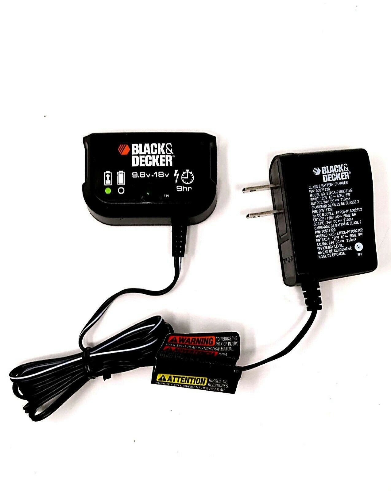 Black & Decker 9059236001 9.6v 12v 14.4v 18v NiCad Battery Charger