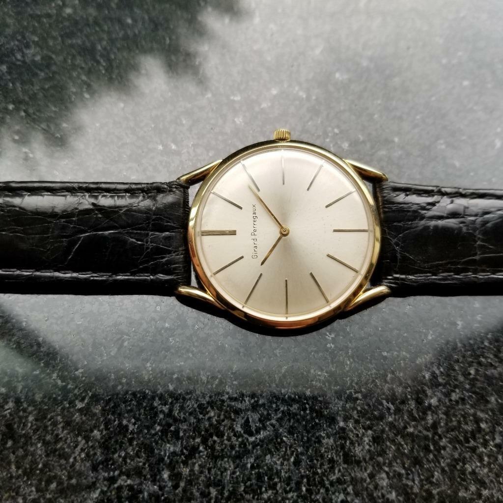 Girard-Perregaux Vintage Años 70 Sólido 18k Oro Reloj Suizo Hombre en ...