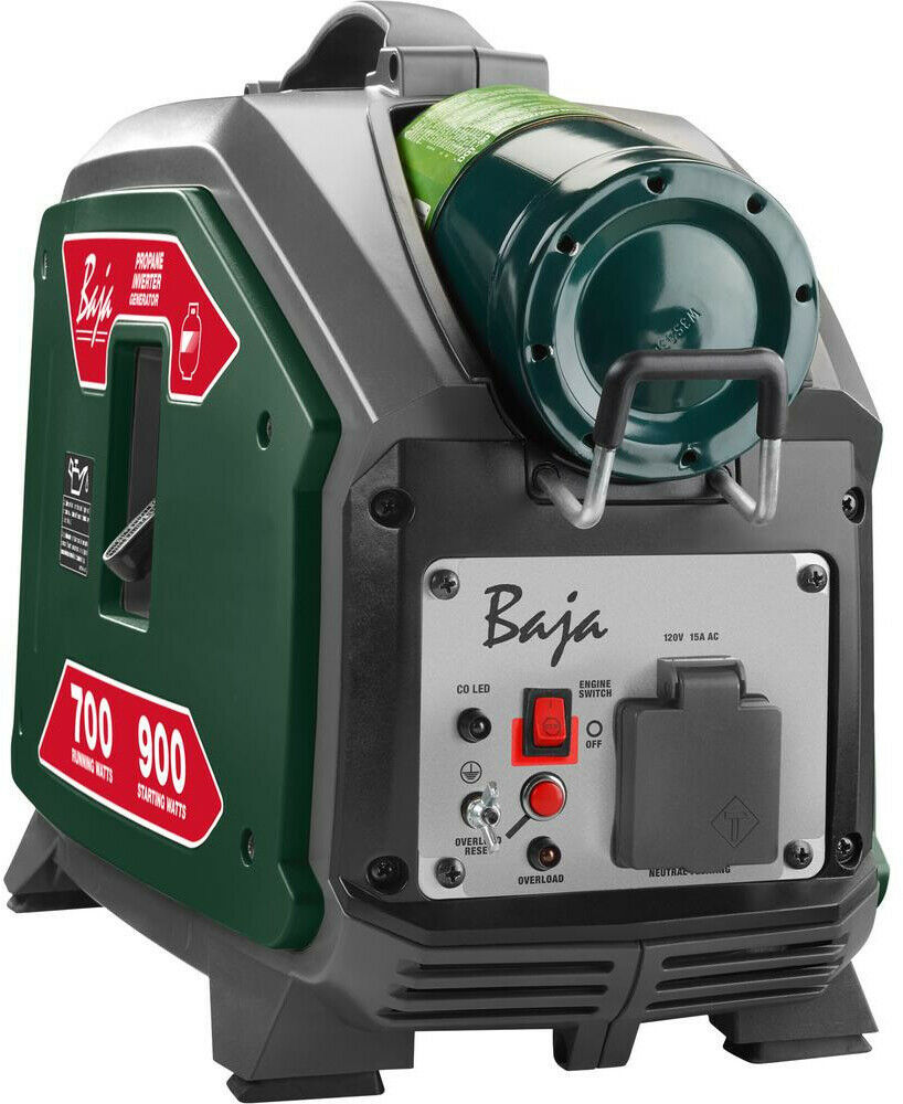Baja Inverter Generator 900W Propane Power Auto Idle Control Overload