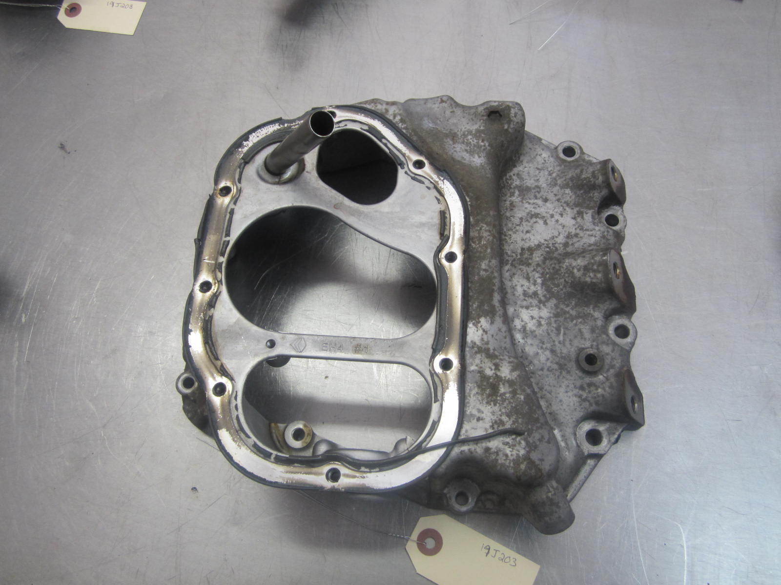 19J203 UPPER ENGINE OIL PAN 2010 SUBARU LEGACY OUTBACK 2.5 SOHC Oil Pans