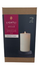 LightLi Medium Pillar Candle Touch On/Off 500+ Hours 6" High Remote Included