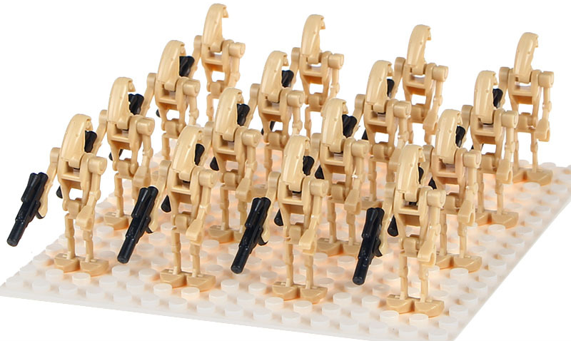 16pcs/lot Brown Battle Droid Star Wars Super Heroes Lego Minifigure ...