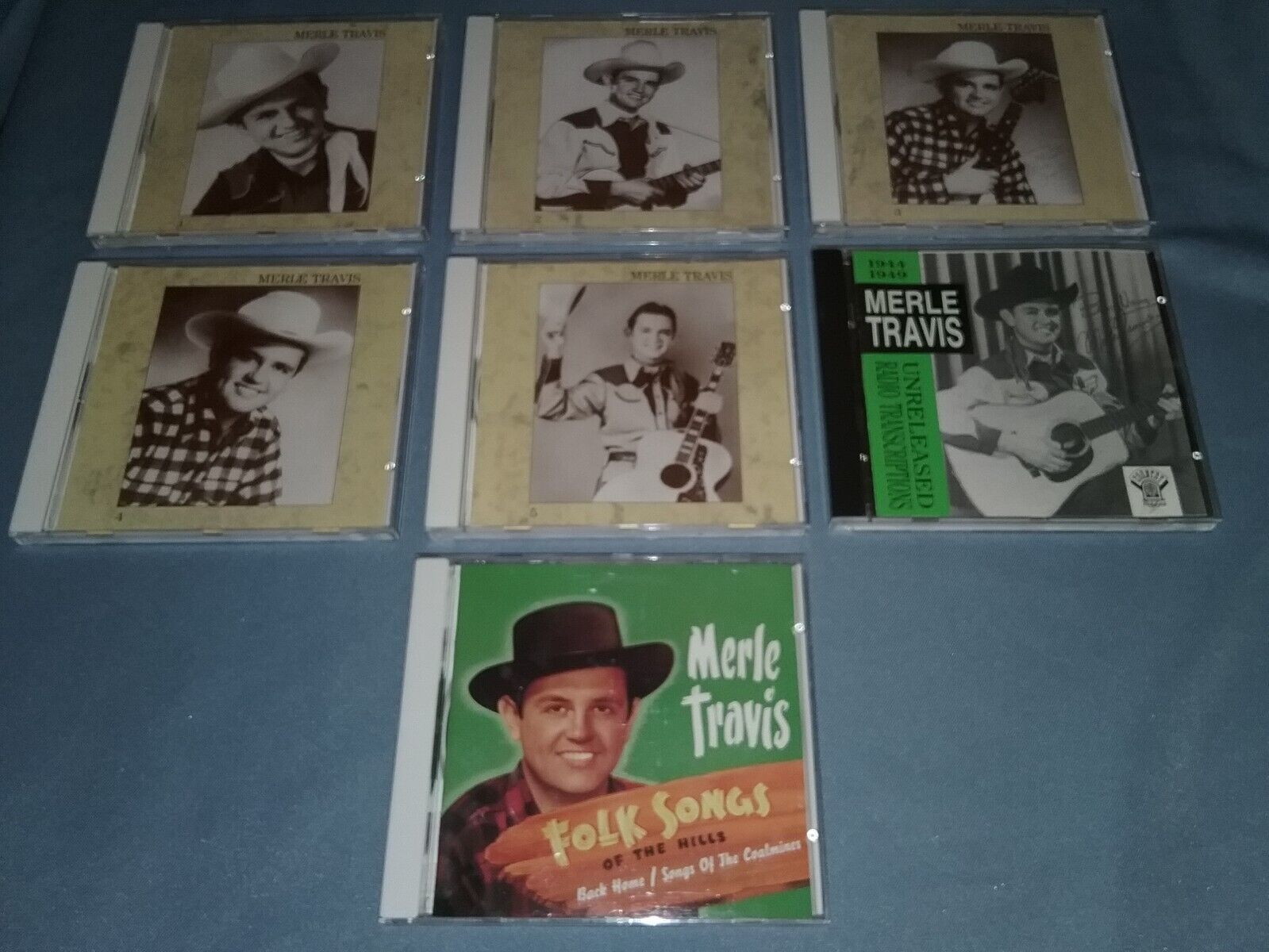 Merle Travis Guitar Rags Too Fast Past 5 CD Set Bear Family + Radio ...