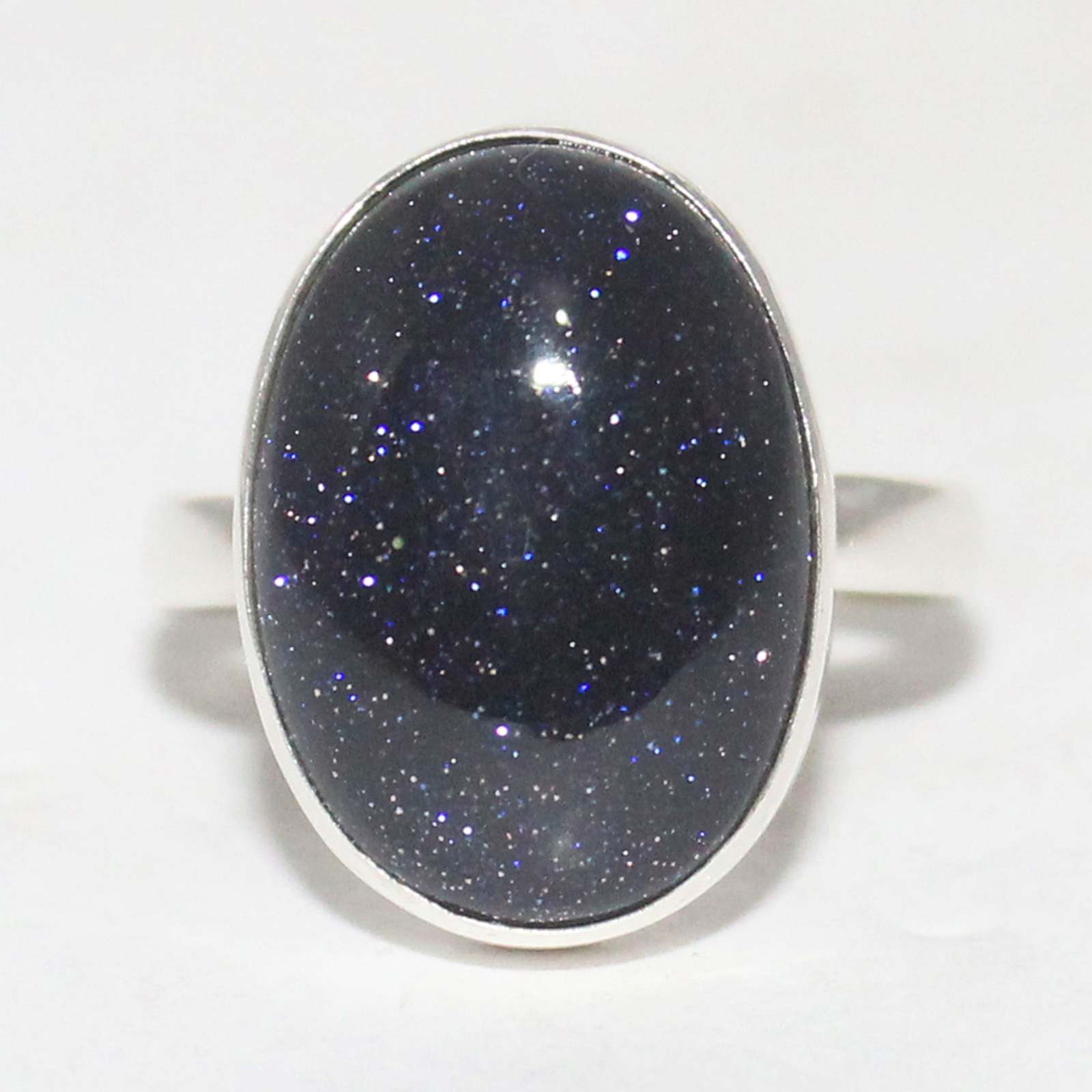 Attractive BLUE GOLDSTONE Gemstone Ring, Birthstone Ring, 925 Sterling Silver Ri