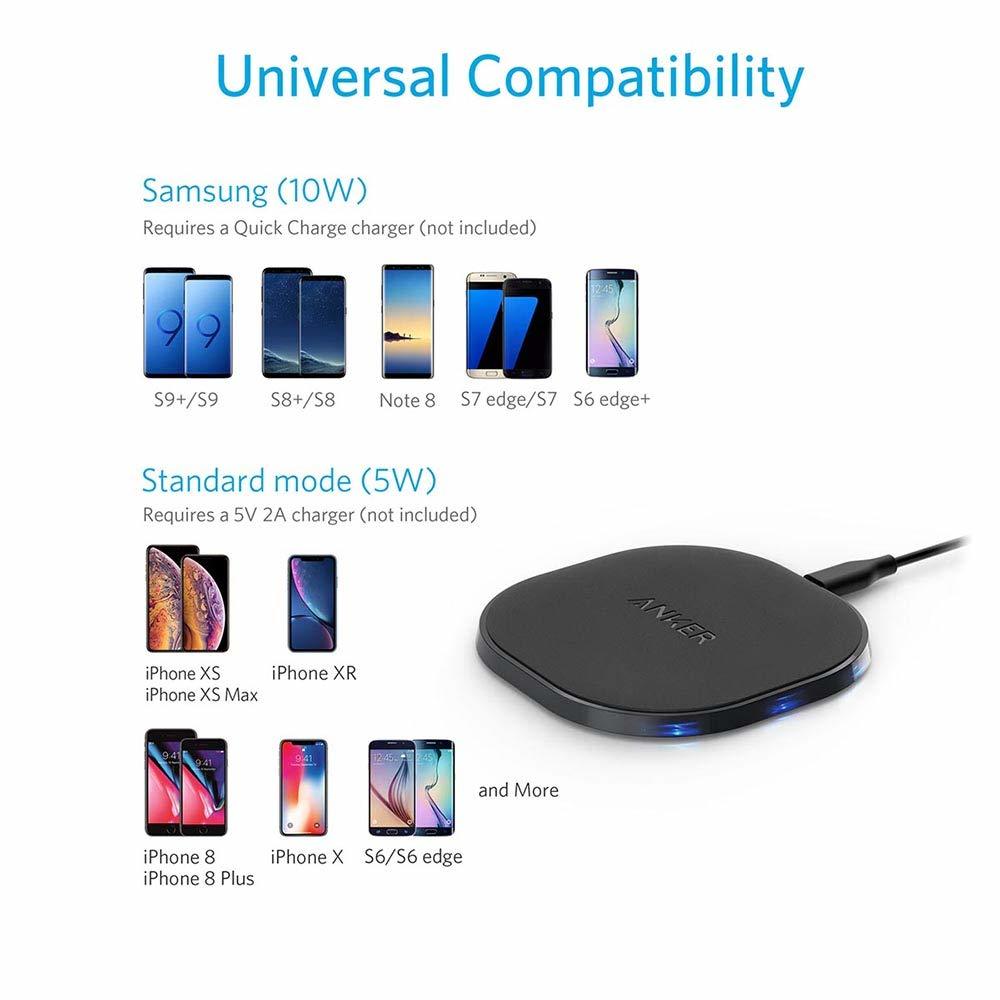 Anker 10W Wireless Charger, QiCertified Wireless Charging Pad