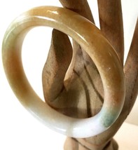 Natural Hand Carved Jade Bangle/61 mm inside diameter/inventory #422 - $34.60