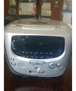 Magnavox cd player alarm clock radio missing battery cover - $39.48