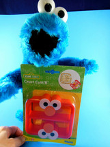 Sesame Street Cookie Monster Plush 13"  Nanco 2003 plus Grover crust cutter - $13.85