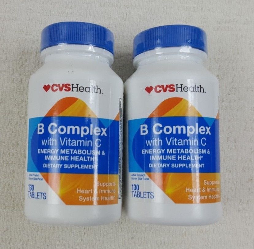 CVS B Complex With Vitamin C 260 Tablets 130 Ct Bottles Exp 03/20 ...