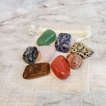 Tumbled Rock Crystals, Set of Eight Polished Stones, gemstone crafts, home decor