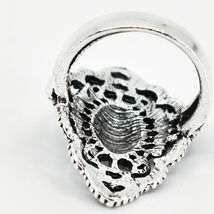 Bohemian Ornate Vintage Inspired Silver Tone Fashion Jewelry Statement Ring image 5