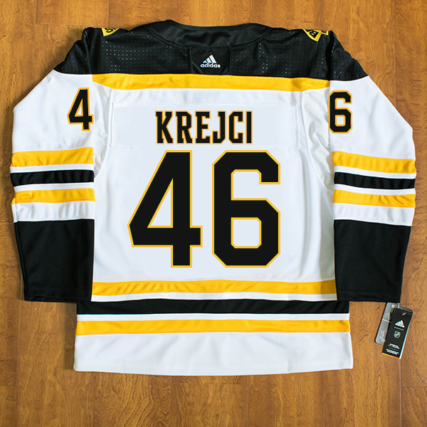 NHL Boston Bruins 46 David Krejci Away White Stitched ...