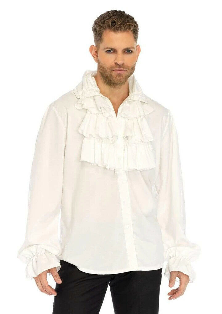 Primary image for Men's White Ruffled Front Costume Shirt Size Large/Leg Avenue™