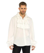 Men&#39;s White Ruffled Front Costume Shirt Size Large/Leg Avenue™ - $33.20