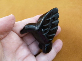 Y-BIR-HU-725 Black Onyx Hummingbird gemstone hummingbirds figurine statu... - $17.53