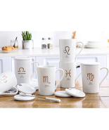 Porcelain Mug Zodiac Sign Couple Mug 13oz Milk Coffee Mug - $36.99