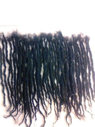 100% Human Hair Locks handmade Dreadlocks 50 pieces 8 9 10 black 1b