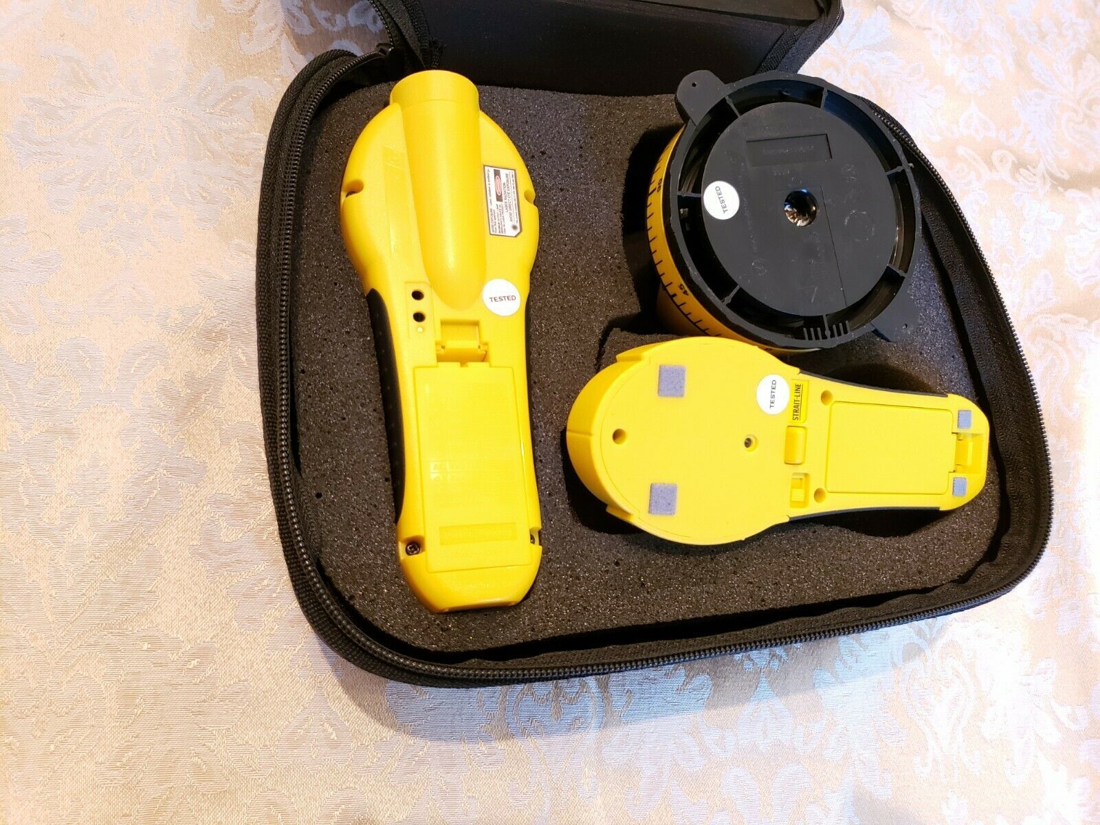 StraitLine Accuscan Stud Finder, Sonic Lazer Tape and Lazer Level 120