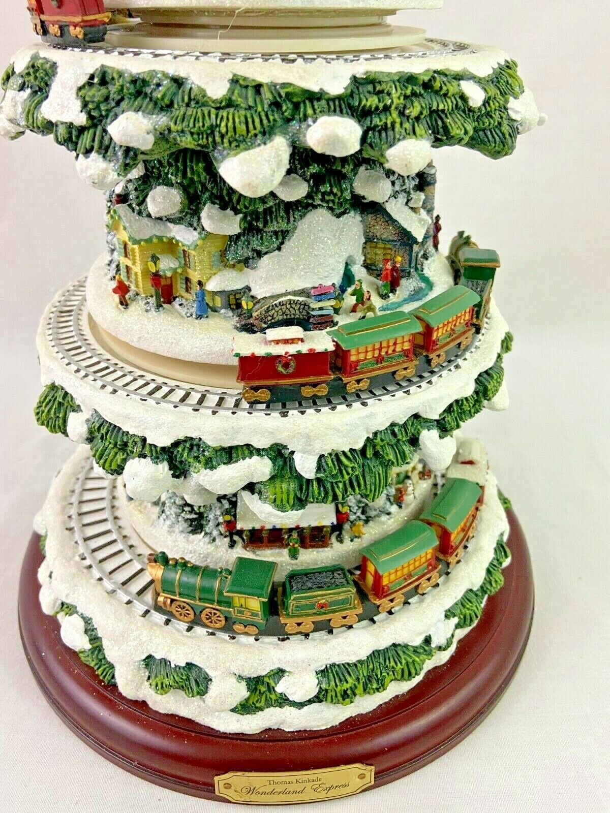 Thomas Kinkade Animated Tabletop Christmas Tree Train Wonderland ...