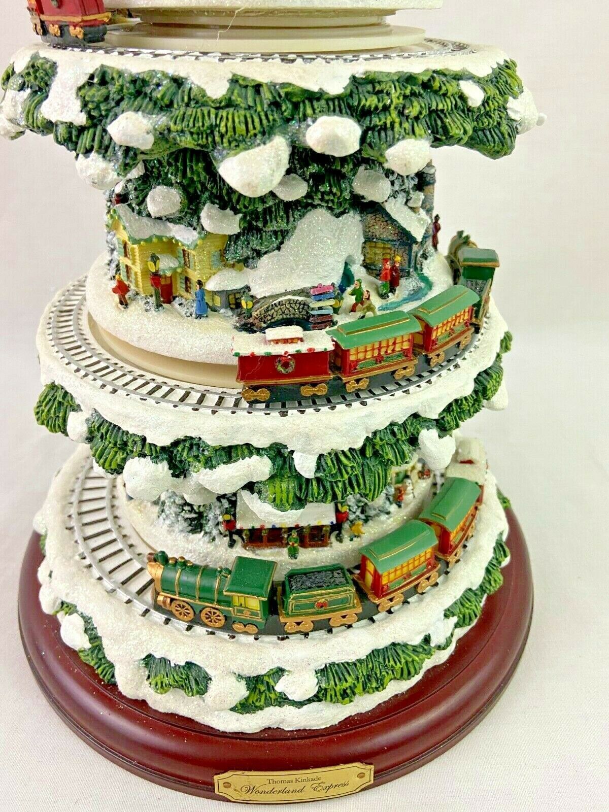 Thomas Kinkade Animated Tabletop Christmas Tree Train Wonderland