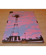 Cool black, pink &amp; gray Coney Island parachute carnival ride art print - $12.00