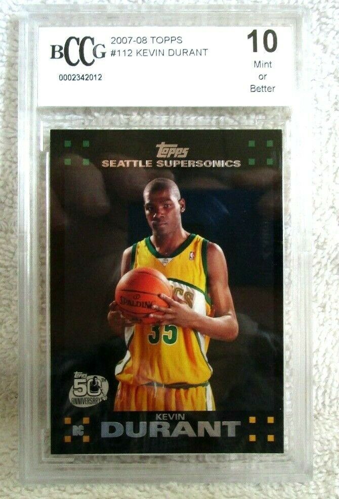 Kevin Durant RC 2007-08 Topps Rookie Card#112 Graded ...