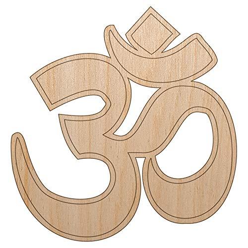 Om Aum Hinduism Buddhism Jainism Yoga Symbol Unfinished Wood Shape Piece Cutout