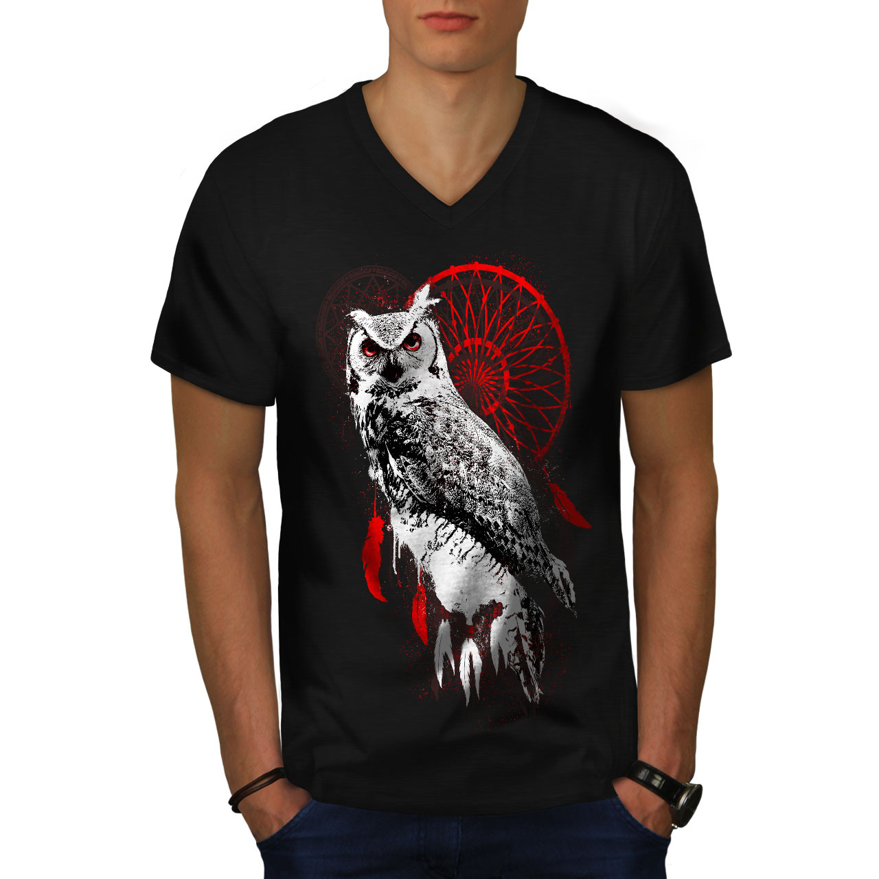 Sir Bird Graphic Design Wellcoda Owl Cool Fashion Mens Long Sleeve T-shirt