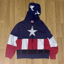 Youth Captain America Yth Small Jacket Hoodie Hooded Sweatshirt (Red/Whi... - $12.86