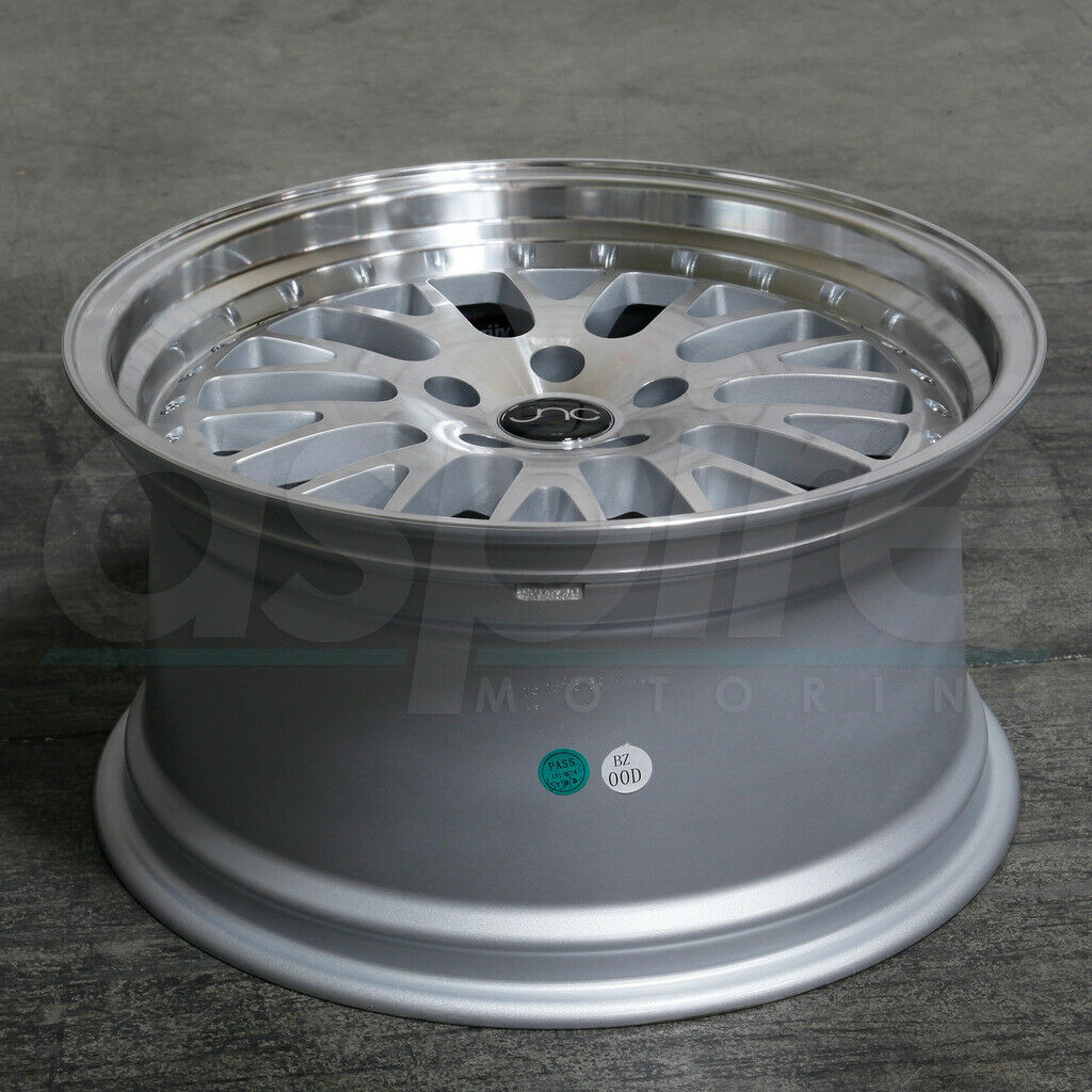 One 18x9.5 JNC 001 JNC001 5x114.3 25 Silver Machine Face Wheel New - Wheels